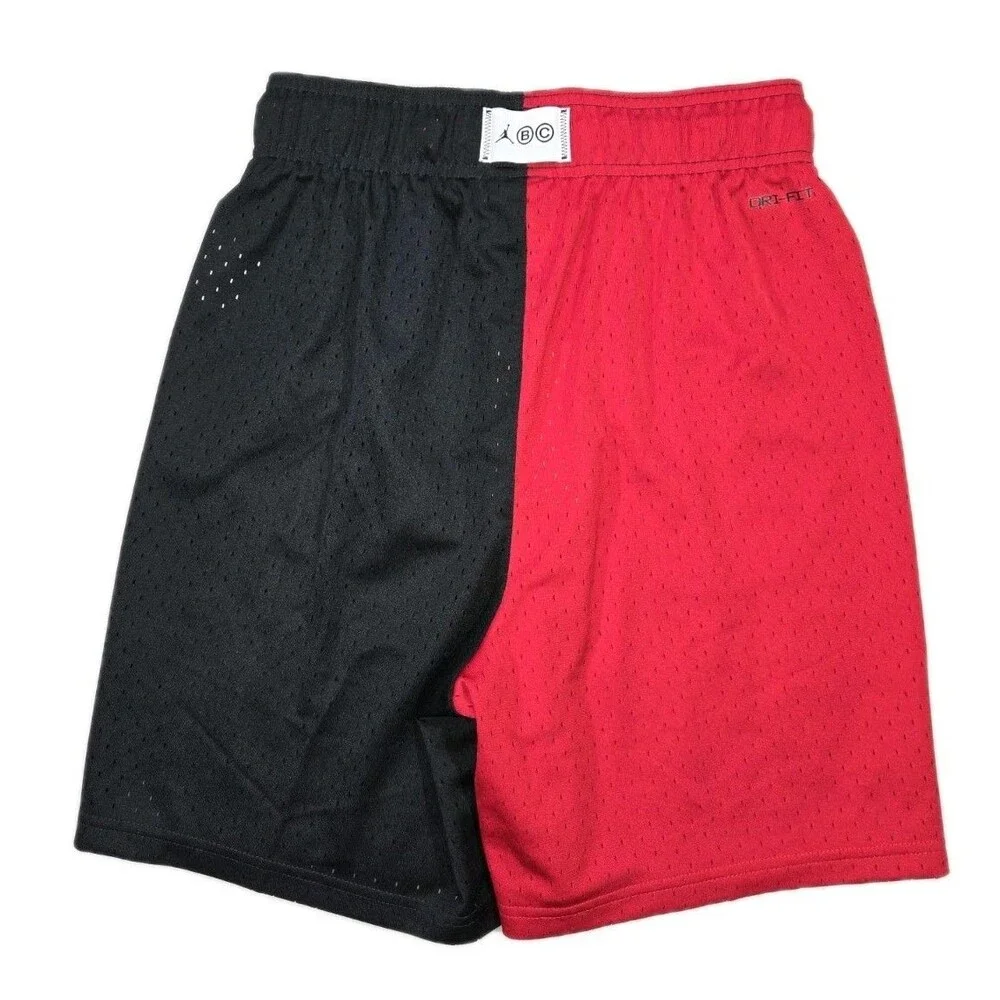Mens Air Jordan DriFit Mesh Breakfast Club Basketball Shorts Red Black Small